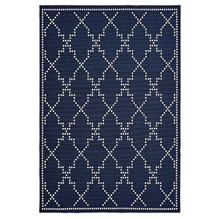 Oriental Weavers 1 ft. 9 in. x 3 ft. 9 in. Marina Rectangle Rug Navy M7765B053114ST